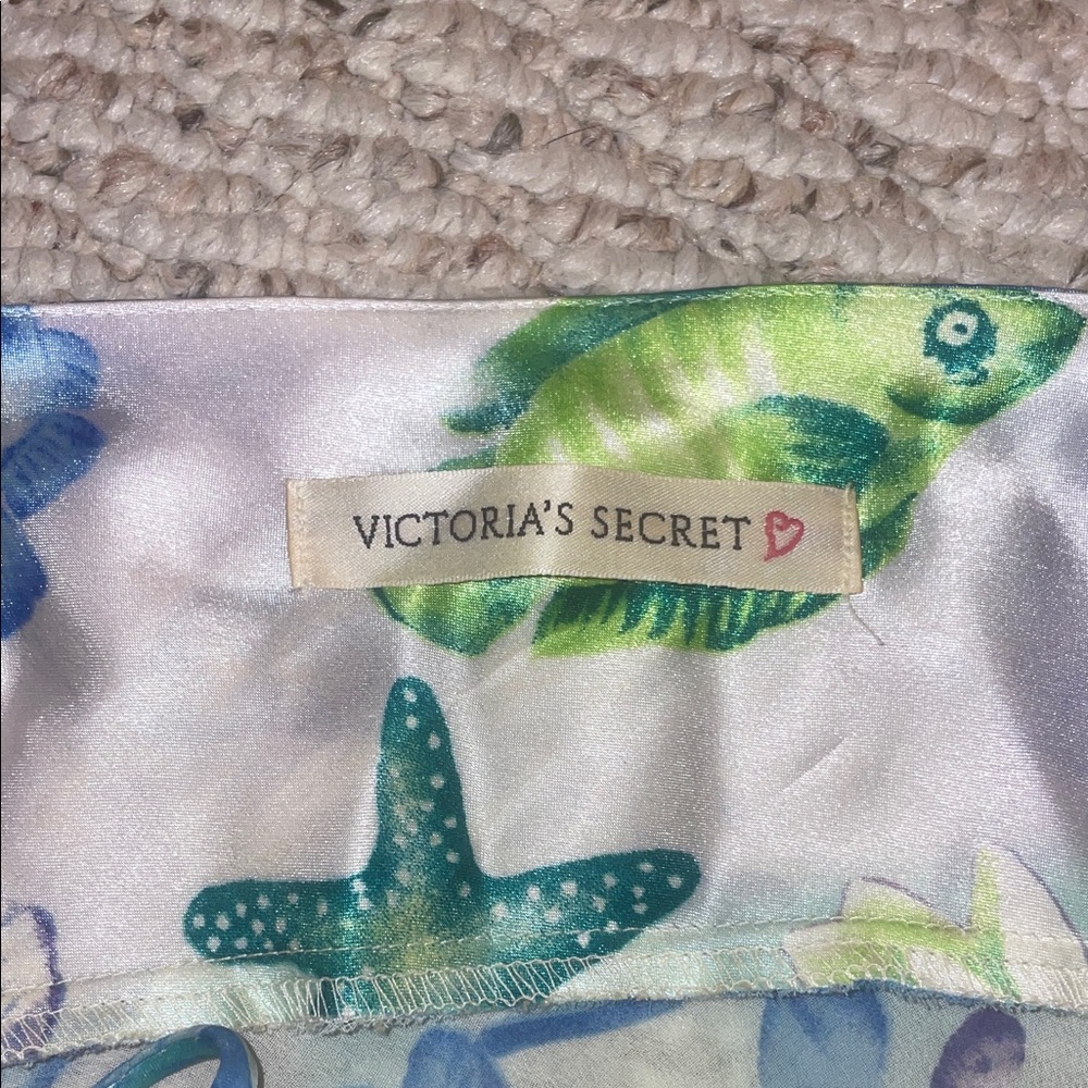 Vintage 90’s Victoria's Secret Sea Life Teddy - Green and Blue - Picture 2 of 4